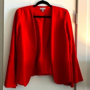 Red Blazer with Flare Sleeves